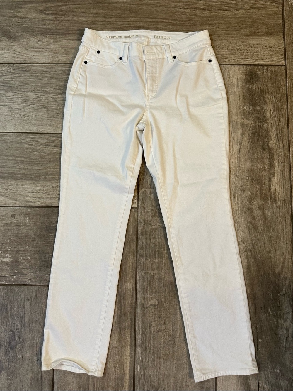 Talbots White Straight-Leg Women’s Jeans 8P